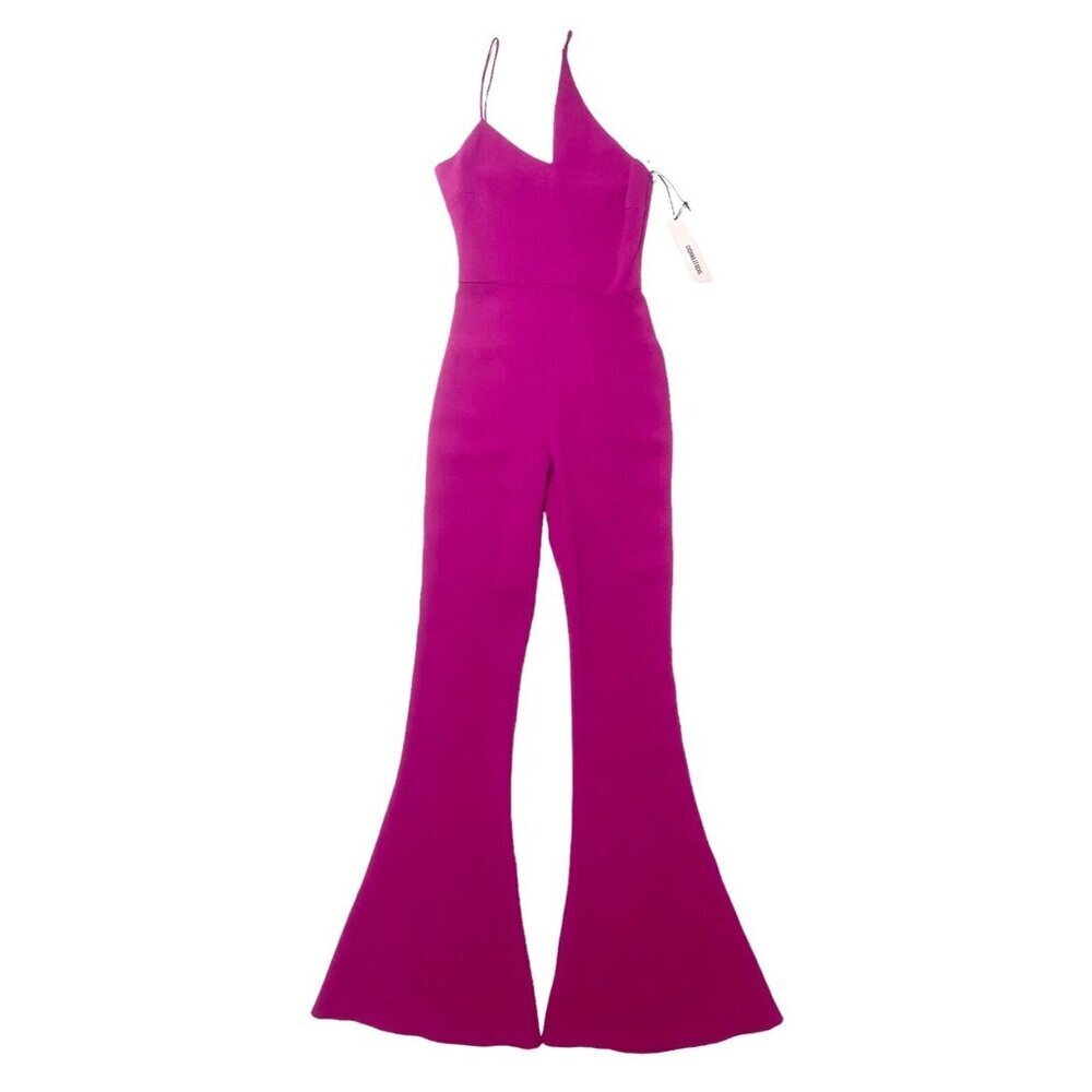 Cushnie et Ochs Pink Nikkita Jumpsuit One Shoulder Flared Leg SZ 0 NWT - Picture 5 of 11